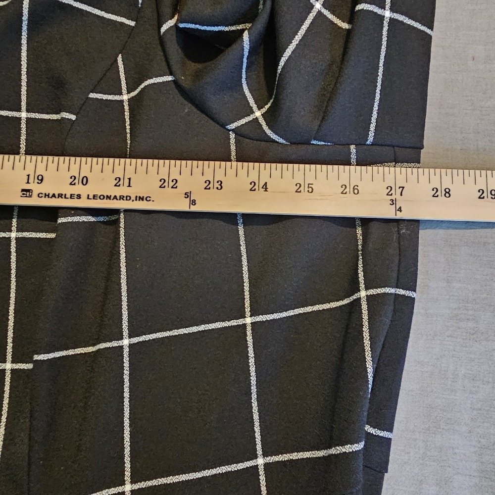 NWT Lane Bryant Peplum Zip Front Jacket Window Pane Black White Career Office 28 - Picture 7 of 9
